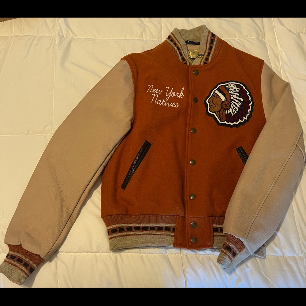 Mens Kith New York Natives Jacket fine leather and suede